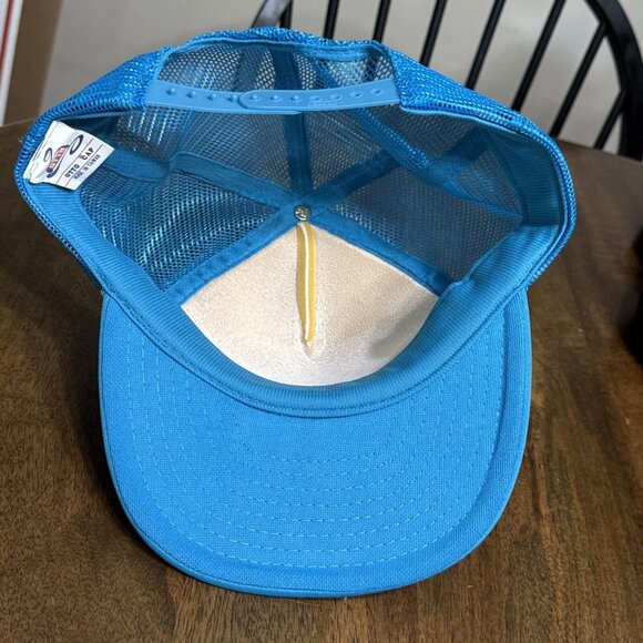 VINTAGE OTTO Montana Big Sky Country Snapback Mesh Hat Blue White Adjustable - Picture 5 of 9